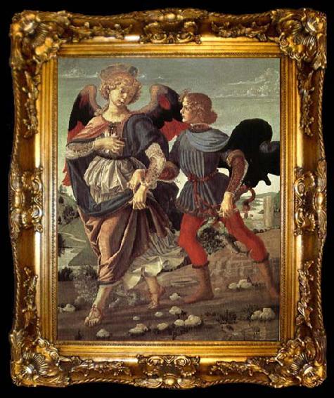 framed  Andrea del Verrocchio Tobias and the Angel, ta009-2